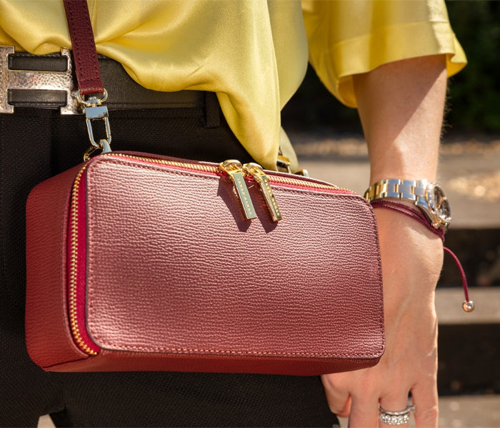 The SHcoop-Beautifully Burgundy-Sarah Haran Luxury Italian Leather Handbags