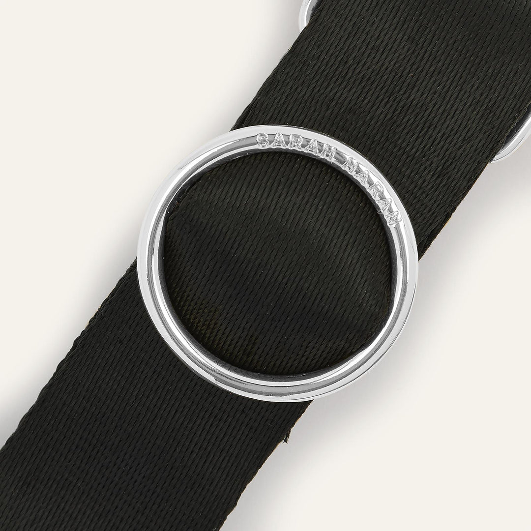 Black River Strap with Silver hardware detail| B01-S