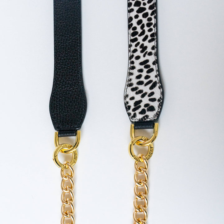 Gemini Strap - Textured-Restyle Accessories-Sarah Haran Accessories-Gold-Dalmatian Black-Sarah Haran Accessories