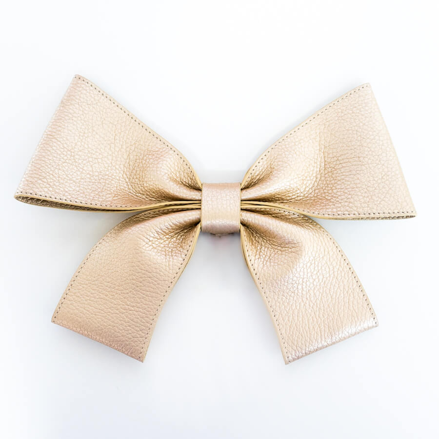 Deco Bow - Textured-Restyle Accessories-Sarah Haran Accessories-Silver-Soft Metallic Gold-Sarah Haran Accessories