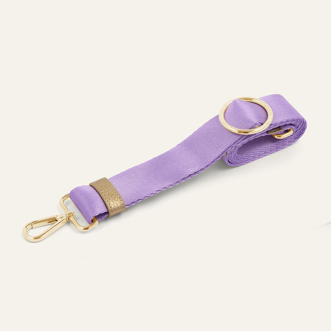 Lilac River Strap with Gold hardware front 1 | P09-G