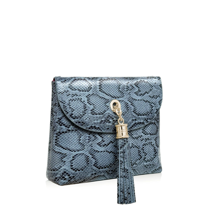 Complimentary Bag Q4 Reservation*: Jasmine - Metallic-Handbag-Sarah Haran Accessories-Gold-Blue Python-Sarah Haran Accessories