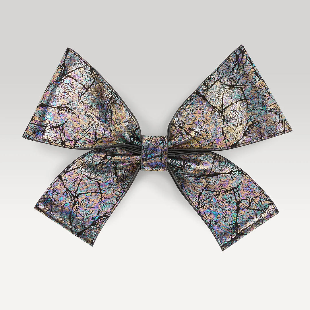 Deco Bow - Textured-Restyle Accessories-Sarah Haran Accessories-Gold-Black Cosmic-Sarah Haran Accessories