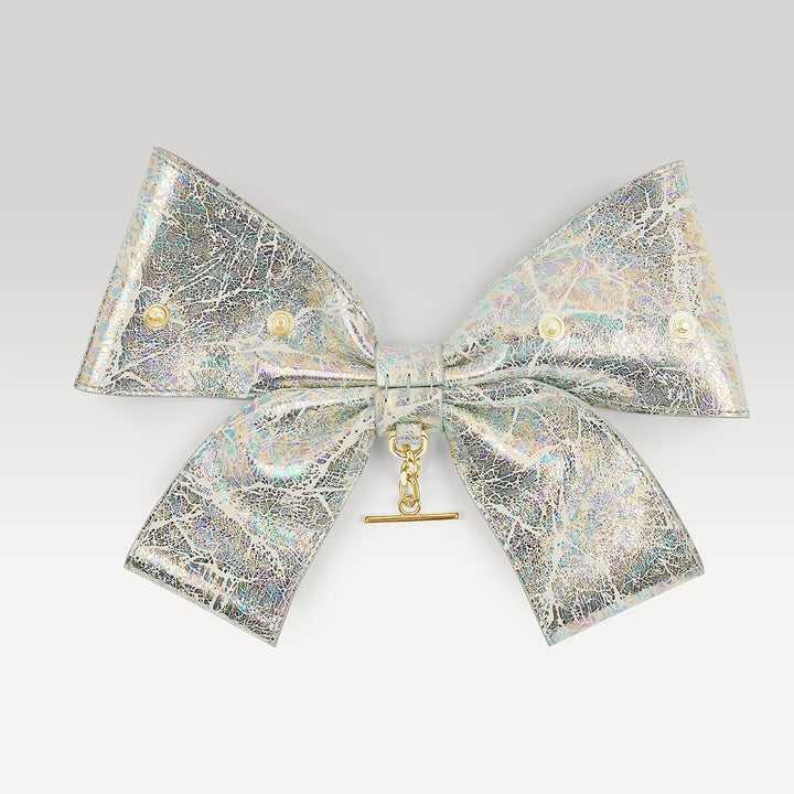 Deco Bow - Textured-Restyle Accessories-Sarah Haran Accessories-Gold-Metallic Red-Sarah Haran Accessories