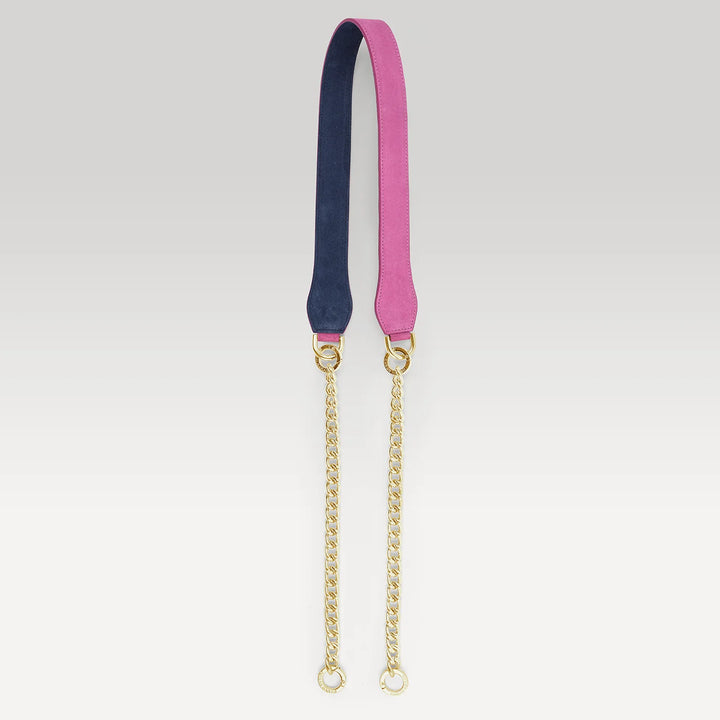 Gemini Strap - Suede-Accessory-Sarah Haran Accessories-Gold-Winter Pink Navy-Sarah Haran Accessories