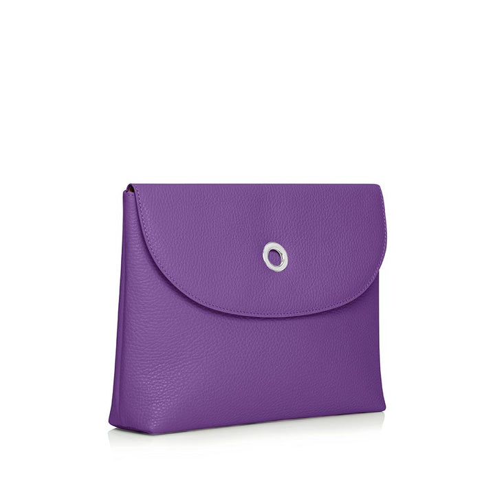 Jasmine Purple Sarah Haran Jasmine Crossbody with Silver hardware side 1 | RO6-S