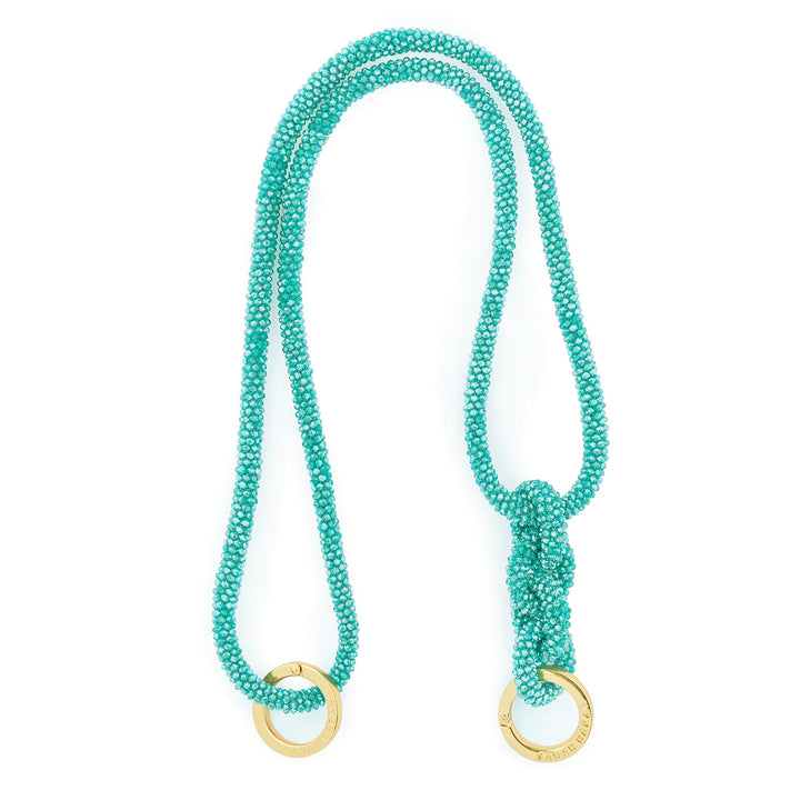 Turquoise Sparkle Sarah Haran Kings Knot Strap with Gold hardware front 1 | G26-G