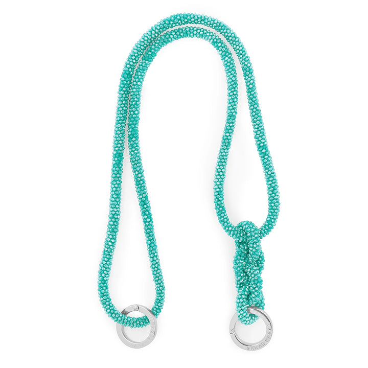 Turquoise Sparkle Sarah Haran Kings Knot Strap with Silver hardware front 1 | G26-S