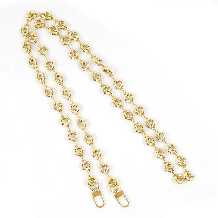 Sarah Haran Circle Link Chain with Gold hardware front 1 | ME-G