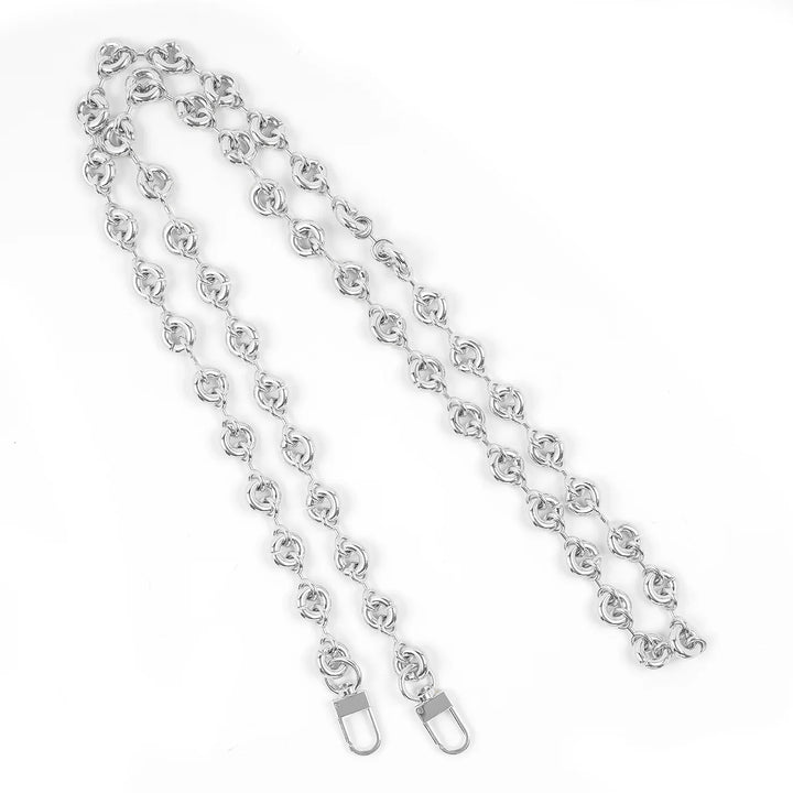 Sarah Haran Circle Link Chain with Silver hardware front 1 | ME-S