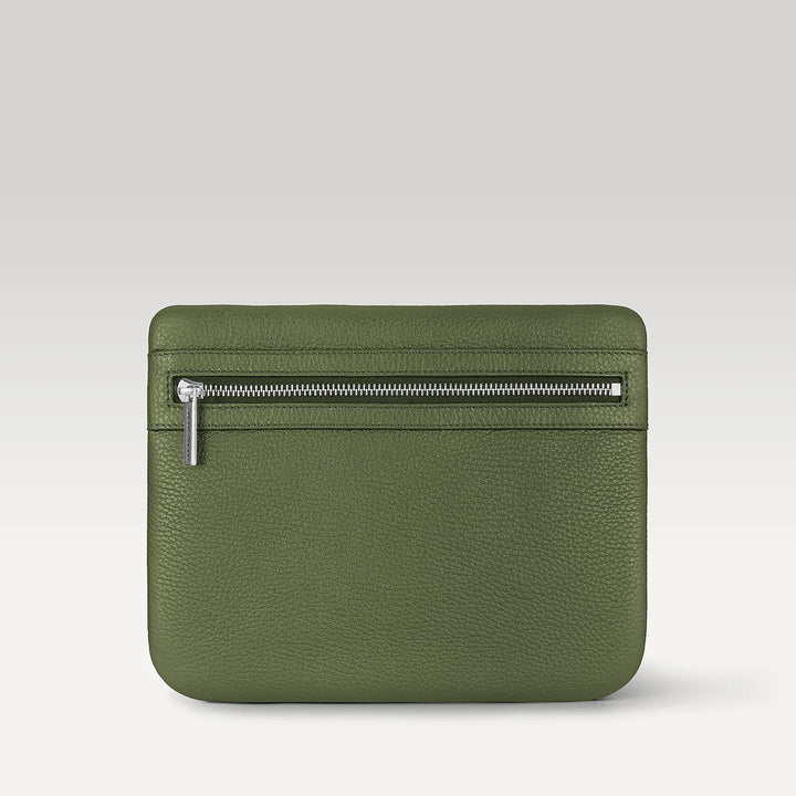 Mia Pouch-Handbag-Sarah Haran Accessories-Silver-Olive-Sarah Haran Accessories