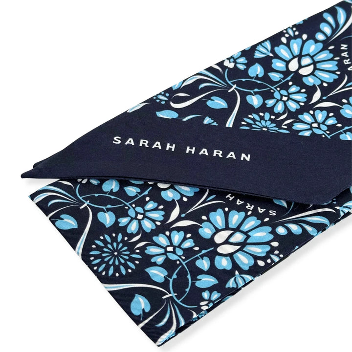 Complimentary Gift - Q4 Reservation* Silk Scarf-Restyle Accessories-Sarah Haran Accessories-Blue Daisy-Sarah Haran Accessories